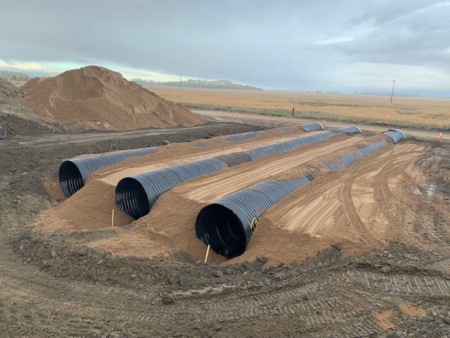 Culvert installation in progress