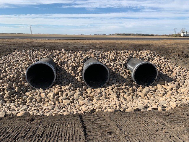 Completed culvert crossing